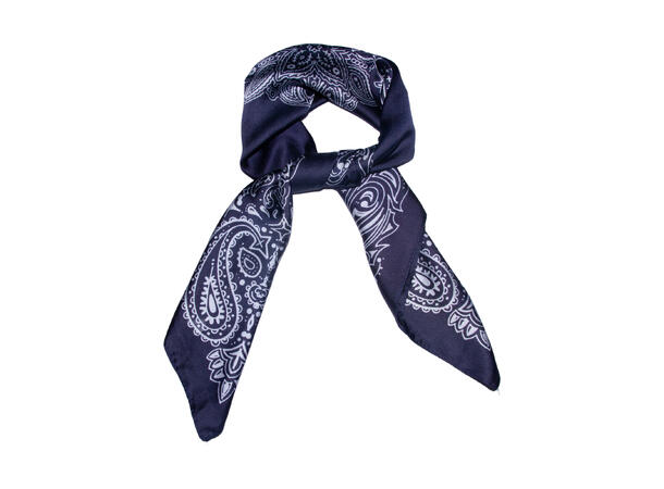 Skjerf paisley 70x70 navy 