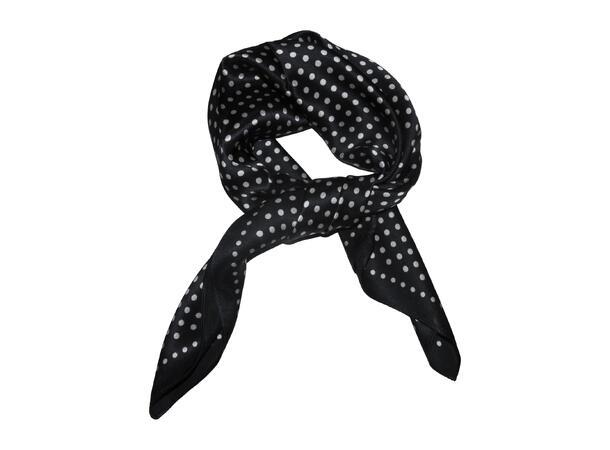 Skjerf prikker SILKE 70x70 sort* 