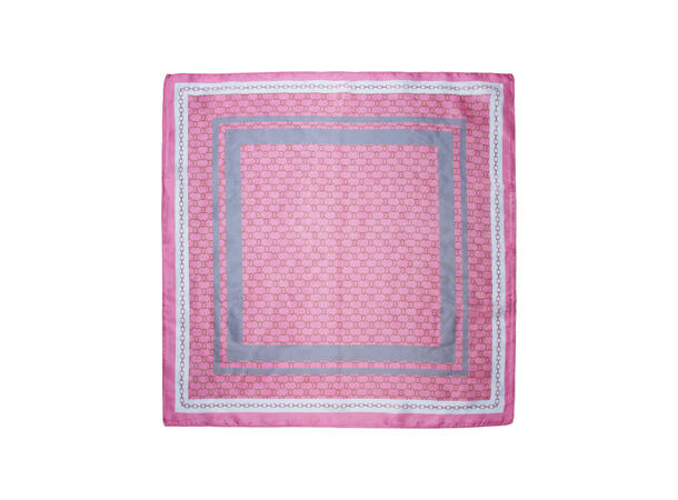 Skjerf småmønstert 70x70 rosa 
