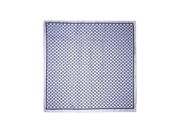 Skjerf småmønstret 90x90 offwhite 