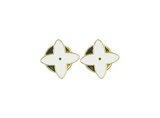 Skjorteknapp blomst hvit 