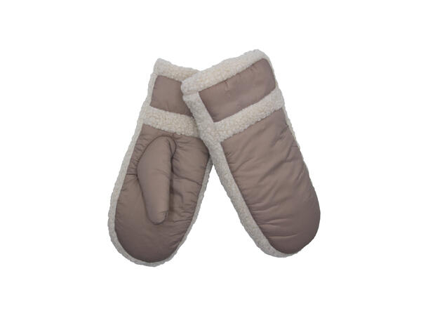 Vott m/teddy kant beige Høst26 