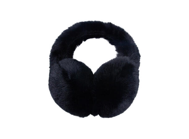 Ørevarmer fake fur sort Høst26 