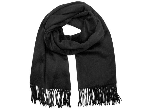 Dame skjerf ensf. ull sort 65x180 Høst 