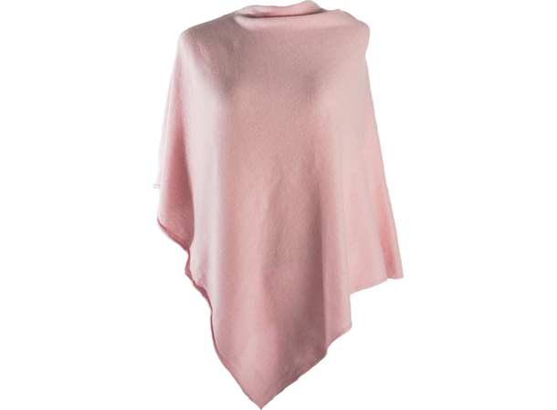 Dame Poncho ensfarget 60x60 lys rosa 