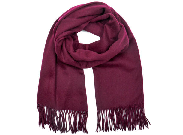 Dame skjerf ensf. ull  plumme 65x180* Høst 