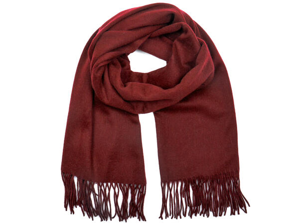 Dame skjerf ensf. ull vinrød 65x180 Høst 