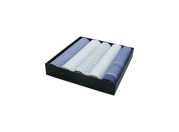 Lommetørkle lys blå ass. 5-pack "brukslommetørklær" 