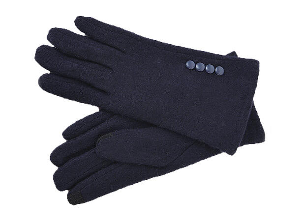 Dame vanter m/4 knapper navy strl 8,5* m. Touch Screen Finger Høst 