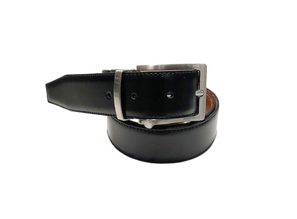 Belte vendbar sort/cognac 