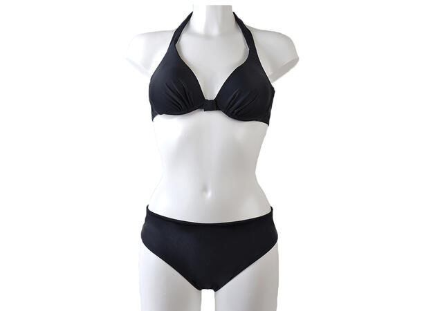 Bikini ensfarget sort str 44 