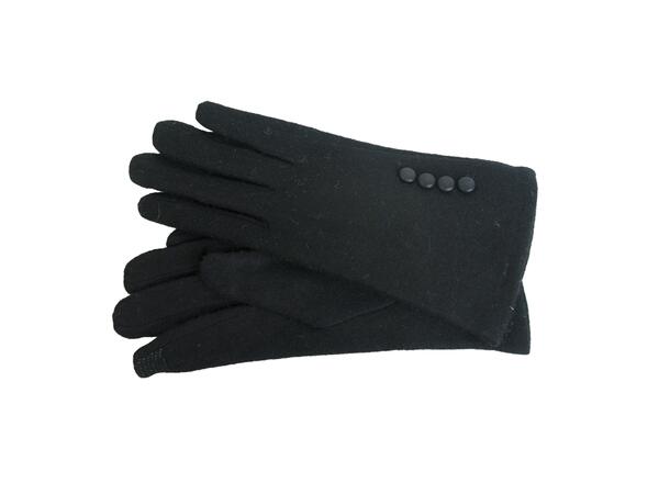 Dame vanter m/4 knapper sort strl 8,5 m. Touch Screen Finger Høst 