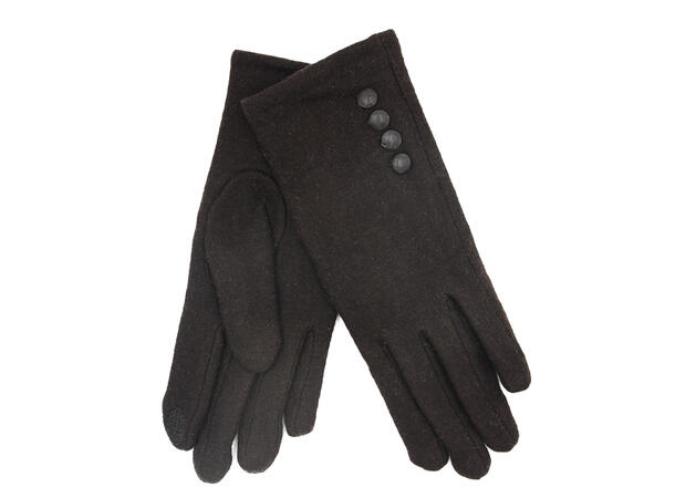 Dame vanter m/4 knapper brun strl 8,5 m. Touch Screen Finger Høst 