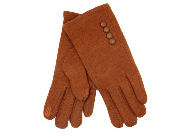 Dame vanter m/4 knapper rust strl 7,5 m. Touch Screen Finger Høst 