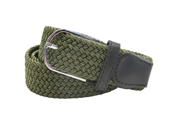 Belte strikk strl 100 grønn m/sort skinn 