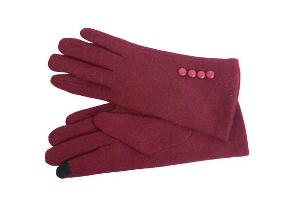 Dame Vanter m/4 knapper burg strl 7,5 m. Touch Screen Finger Høst 