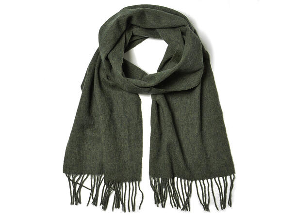 Dame skjerf ensf. ull  grønn 65x180 Høst 