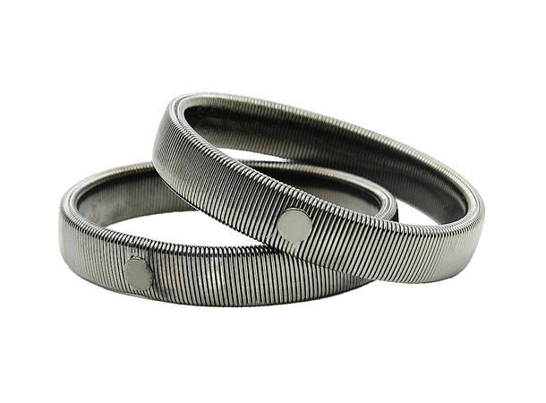 X-Plizit armstrikk, metall sort 