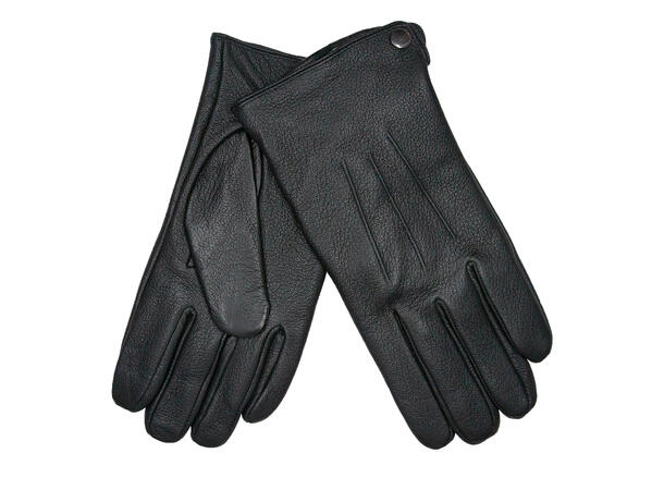 Hanske skinn herre m/knapp og ull for Ass. pack mørkebrun Høst 