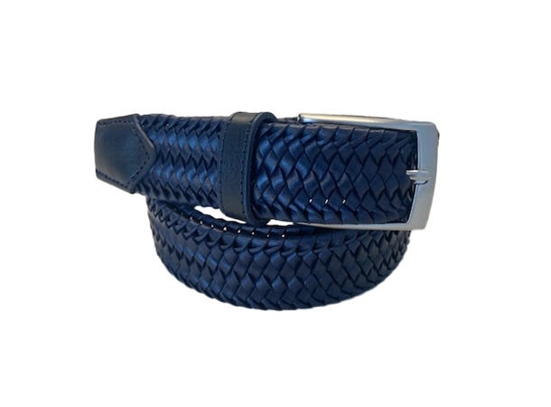 Belte Jeans flettet 3,5cm blå* 