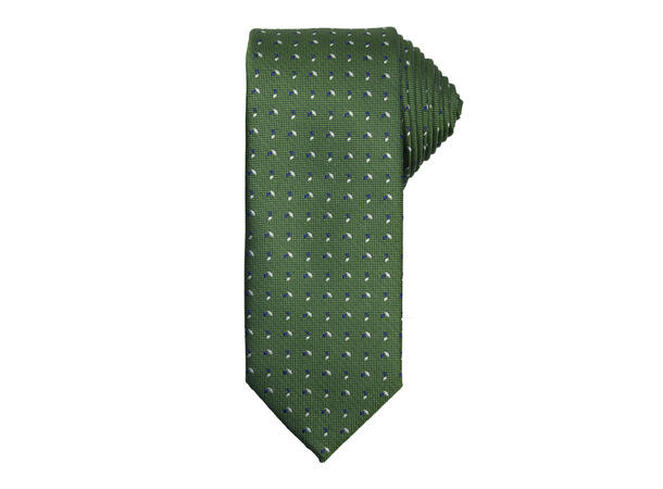 Konfirmant slips småmønstret grønn 