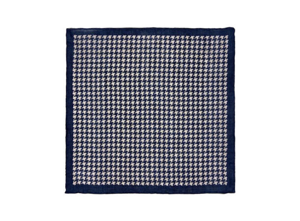 Lommetørkle linen zik zak blå "made in Italy" 