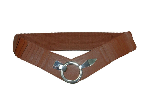 Belte strikk m/hektespenne "mage" cognac 