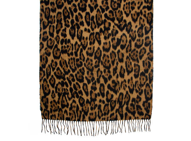 Dame skjerf animal print 70x180 brun Høst25 
