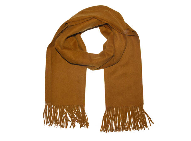 Dame skjerf ensf. ull  cognac 65x180 Høst 