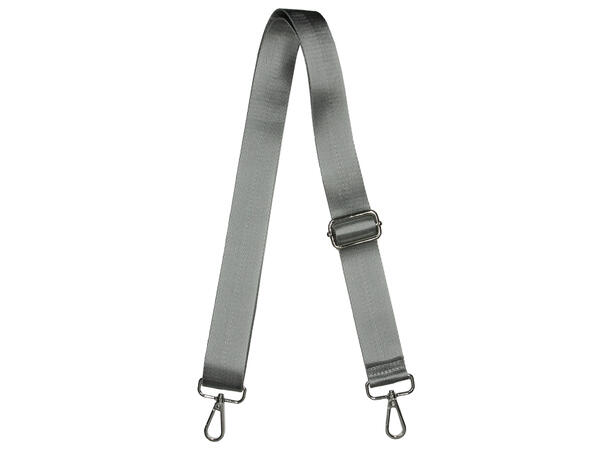 Skulderrem til veske ensf. grå m/sølv spenne 