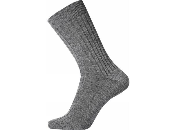 Egtved socks wool rib Grå 45-48 - NOOS 