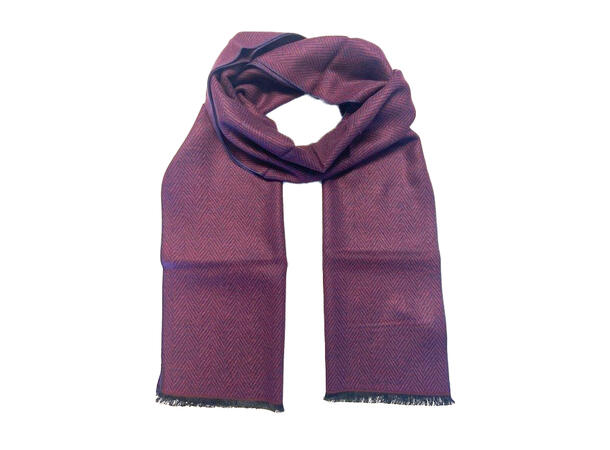 Skjerf herre herringbone 35x180 vinrød Høst 