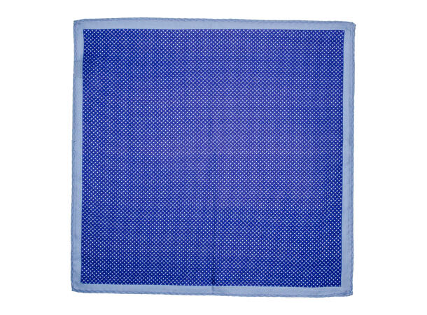 Lommetørkle digital printed m/kant mønstret blå 