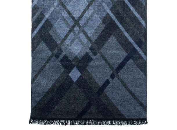 Skjerf herre storrutet 35x180 blå* Høst 