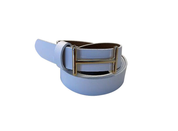 Belte klassisk "H" 2,5cm hvit 