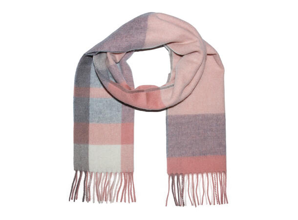 Dame skjerf m/delikate ruter 30x180 Rosa Høst 