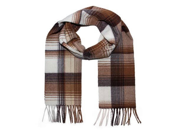 Skjerf herre ull 30x180 brun Høst 