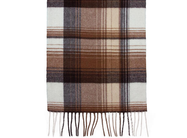 Skjerf herre ull 30x180 brun Høst 