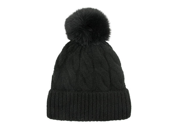 Dame lue ensfarget m/dusk sort Høst 