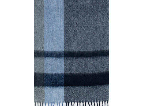 Dame skjerf m/delikate ruter 30x180 navy Høst25 