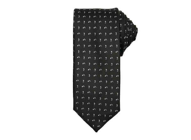 Konfirmant slips småmønstret sort 