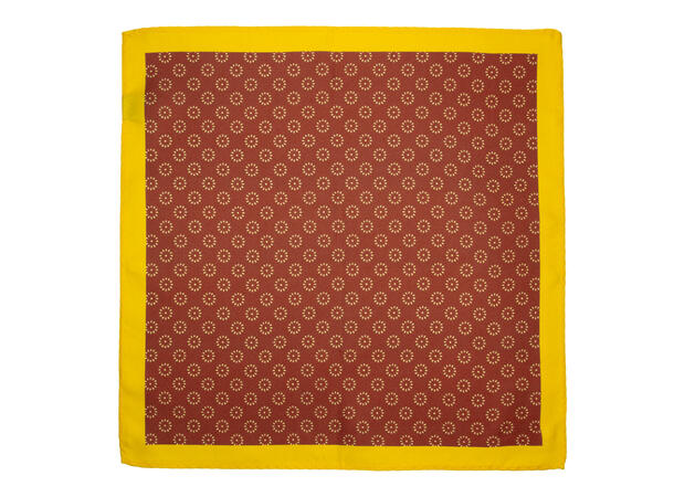 Lommetørkle digital printed m/kant mønstret rust 