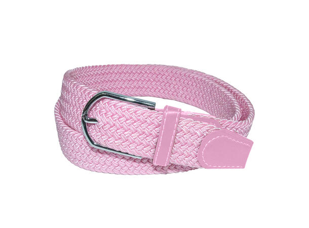 Belte 3,5cm strikk rosa str. 90 m/tone in tone skinn 