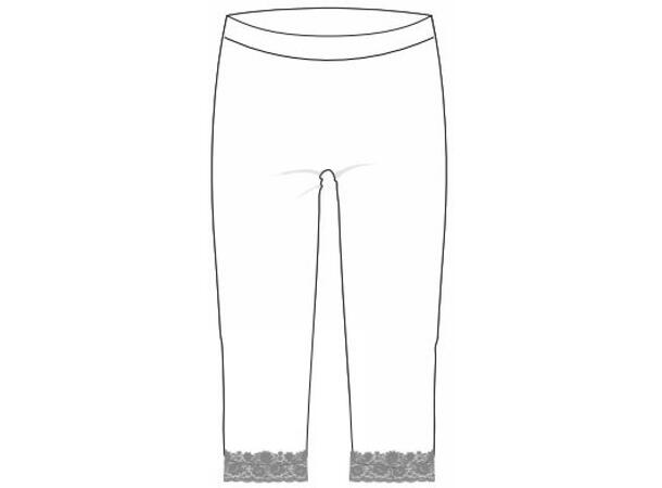 DECOY seamless capri w/lace Hvit SS27 