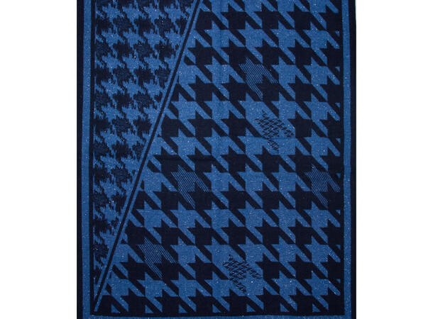 Dame skjerf m/lurex & hundetann 70x180 navy 