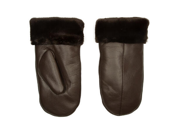 Ensfarget PU vott mørk brun Høst 