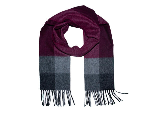 Skjerf herre rutet 30x180 Vinrød Høst 