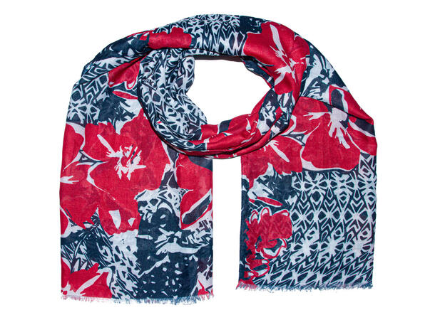 Skjerf i norske farger 90x180 rød/blå 17.mai 