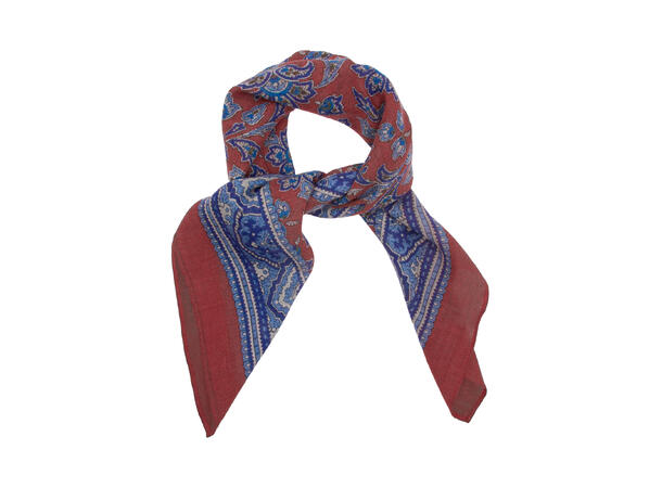 Skjerf paisley ull 60x60 rust* 