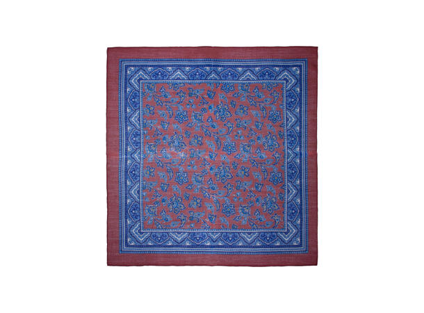 Skjerf paisley ull 60x60 rust* 